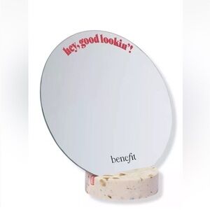 Benefit round makeup mirror with stand